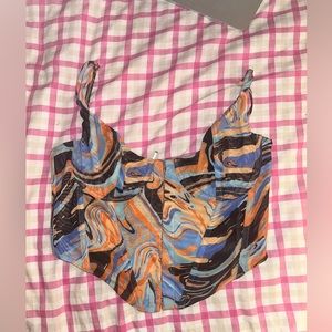Marbled Corset Top